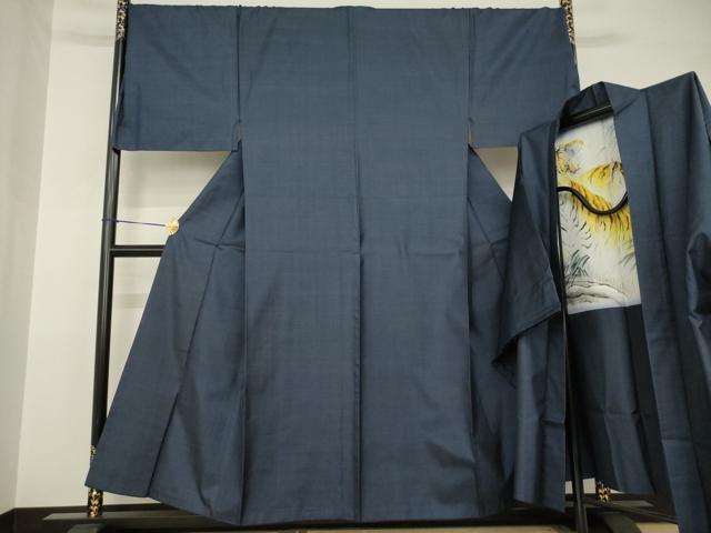 平和屋着物●男性　本場大島紬　アンサンブル　100亀甲　総詰め　キングサイズ　正絹　逸品　AABH9953ck