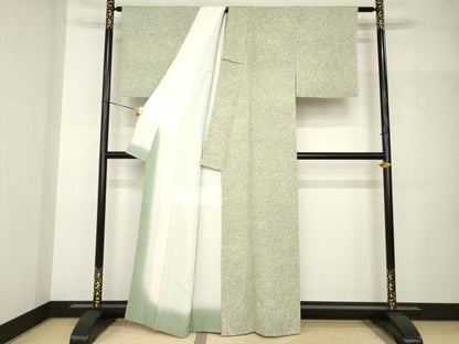 平和屋着物●京友禅の第一人者　松井青々　小紋　霞文　たたき染め　正絹　逸品　AABH9960ck