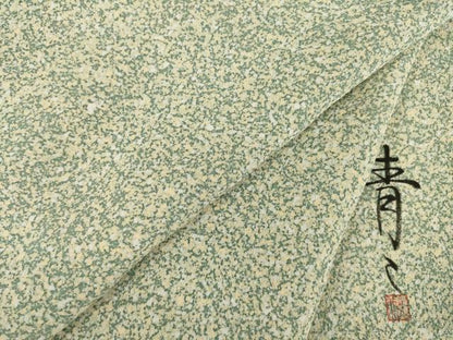 平和屋着物●京友禅の第一人者　松井青々　小紋　霞文　たたき染め　正絹　逸品　AABH9960ck