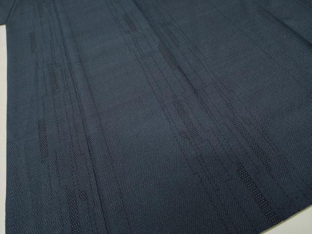 平和屋着物●本塩沢　110亀甲　幾何学文様　正絹　逸品　AABH9961ck