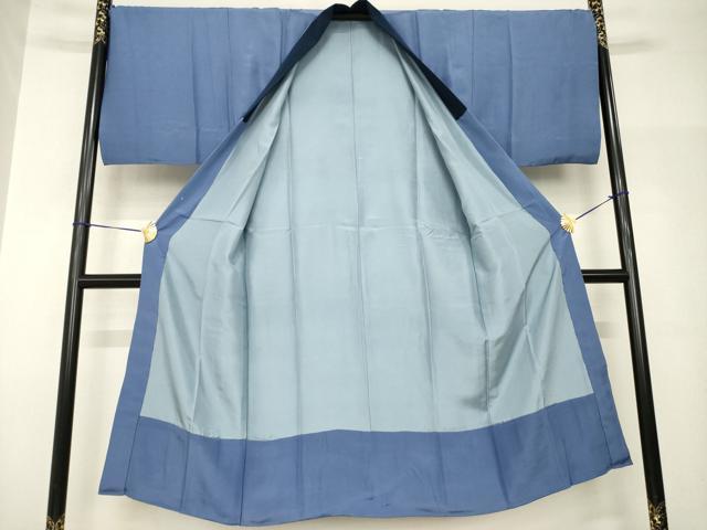 平和屋着物●男性　長襦袢　袷　手描き　風景文　金彩　正絹　逸品　AABH9966ck