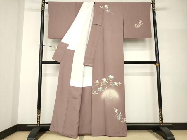 平和屋着物●訪問着　友禅　作家物　枝花文　正絹　逸品　AABH9969ck