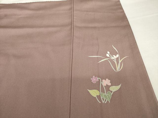 平和屋着物●訪問着　友禅　作家物　枝花文　正絹　逸品　AABH9969ck