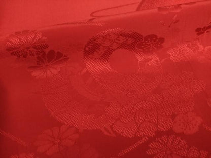 平和屋着物●振袖用長襦袢　袷　花鼓文　正絹　逸品　AABH9977ck