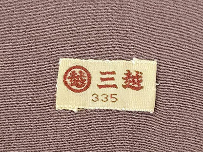平和屋着物●人間国宝 小宮康孝　江戸小紋　変わり万筋　葡萄鼠色地　三越扱い　正絹　逸品　AABH9980ck