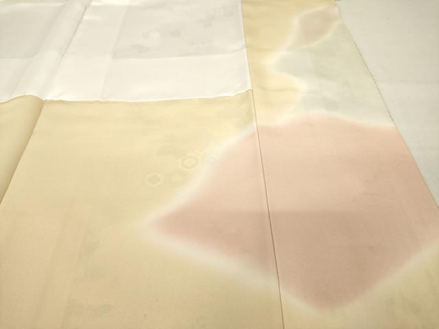 平和屋着物●創業460年・千總　訪問着　駒刺繍　流水花文　暈し染め　金彩　正絹　逸品　AABH9982ck