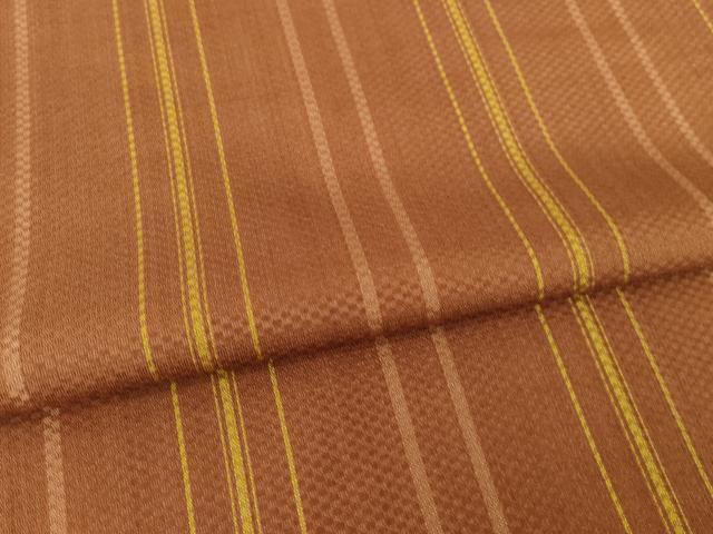 平和屋着物●本場黄八丈　東京都無形文化財　山下めゆ　市松綾織　正絹　逸品　AABH9984ck