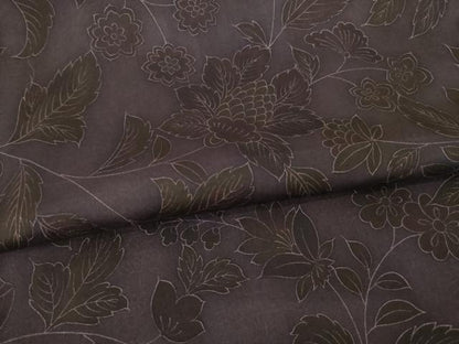 平和屋着物●本場大島紬　染大島　小紋　更紗花唐草文　正絹　逸品　未使用　AABH9988ck