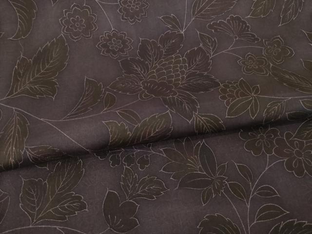 平和屋着物●本場大島紬　染大島　小紋　更紗花唐草文　正絹　逸品　未使用　AABH9988ck