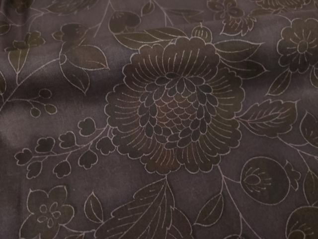 平和屋着物●本場大島紬　染大島　小紋　更紗花唐草文　正絹　逸品　未使用　AABH9988ck