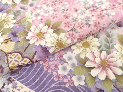 平和屋着物●豪華振袖　刺繍　花車舞蝶文　暈し染め　金糸　金彩　正絹　逸品　AABI0008cs