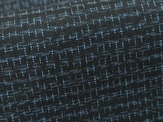 平和屋着物●男性　紬　アンサンブル・長襦袢(袷)セット　格子　羽裏：雀　正絹　逸品　AABI0010cs