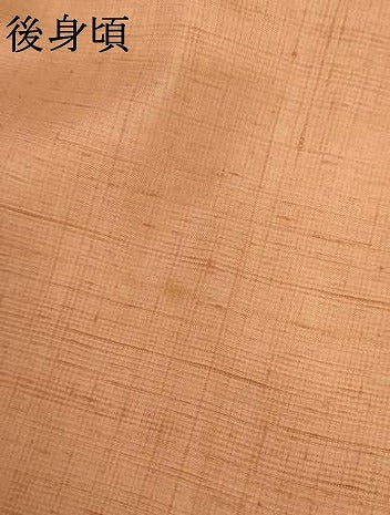 平和屋着物●染司よしおか　五代目　吉岡幸雄　紬　色無地　赤香色　正絹　逸品　AABI0011cs