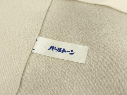 平和屋着物●訪問着　友禅　作家物　番峰　枝花文　正絹　逸品　AABI0023cs