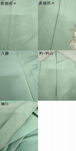 平和屋着物●訪問着　兎　金銀彩　正絹　逸品　AABI0024cs