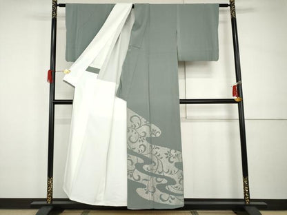 平和屋着物●豪華色留袖　鹿の子花唐草文　正絹　逸品　AABI0031cs