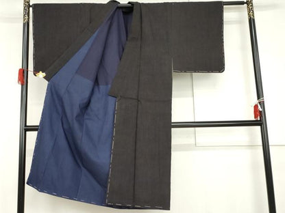 平和屋着物●男性　紬　縞　正絹　逸品　未使用　AABI0032cs