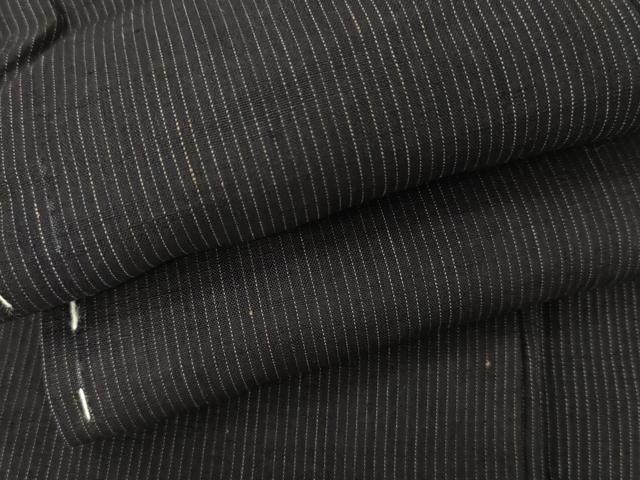 平和屋着物●男性　紬　縞　正絹　逸品　未使用　AABI0032cs
