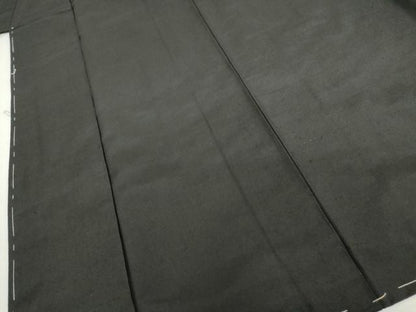 平和屋着物●男性　紬　色無地　蝋色　正絹　逸品　未使用　AABI0033cs