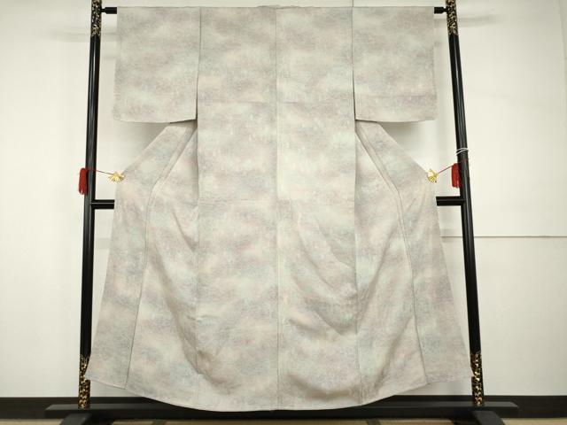 平和屋着物●上質な小紋　樹林地紋　暈し染め　正絹　逸品　AABI0034cs