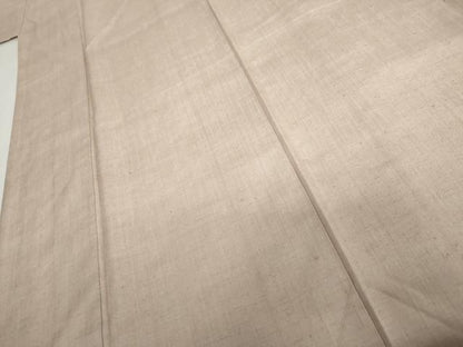 平和屋着物●結城紬　色無地　薄柿色　正絹　逸品　AABI0037cs
