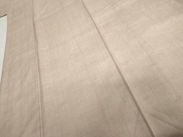 平和屋着物●結城紬　色無地　薄柿色　正絹　逸品　AABI0037cs