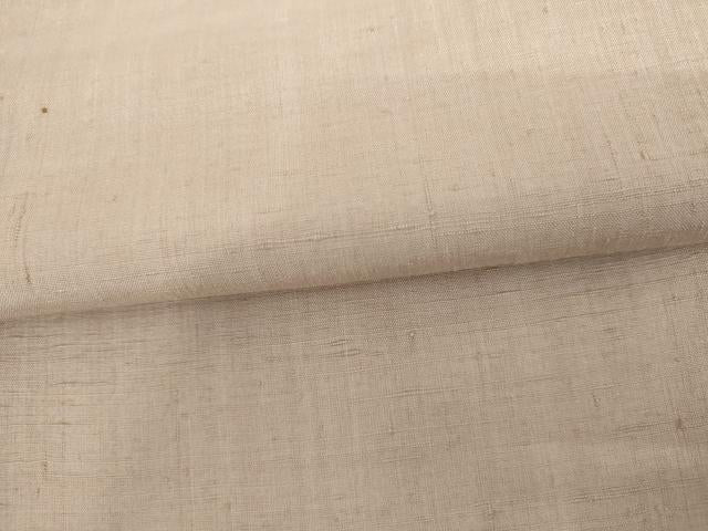 平和屋着物●結城紬　色無地　薄柿色　正絹　逸品　AABI0037cs