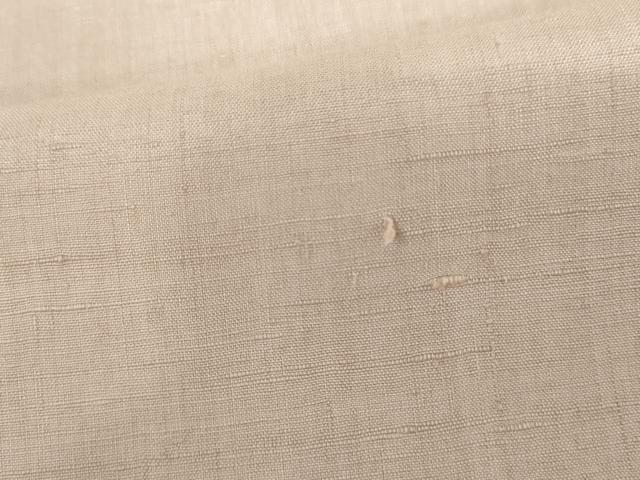 平和屋着物●結城紬　色無地　薄柿色　正絹　逸品　AABI0037cs