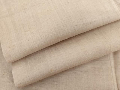 平和屋着物●結城紬　色無地　薄柿色　正絹　逸品　AABI0037cs