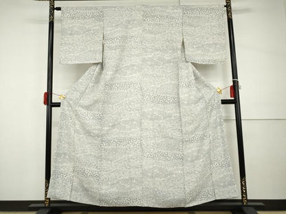 平和屋着物●上質な小紋　草花文　正絹　逸品　AABI0038cs