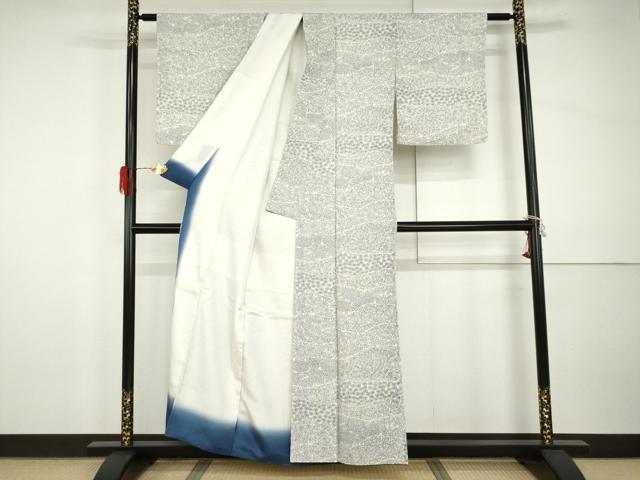 平和屋着物●上質な小紋　草花文　正絹　逸品　AABI0038cs