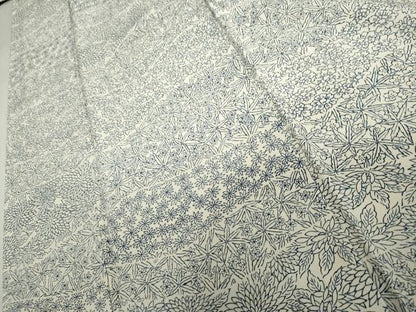 平和屋着物●上質な小紋　草花文　正絹　逸品　AABI0038cs