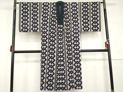 平和屋着物●男性　長襦袢　袷　吉原つなぎ　正絹　逸品　AABI0045cs