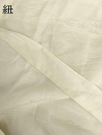 平和屋着物●長襦袢　無双仕立て　流水花地紋　正絹　逸品　AABI0046cs