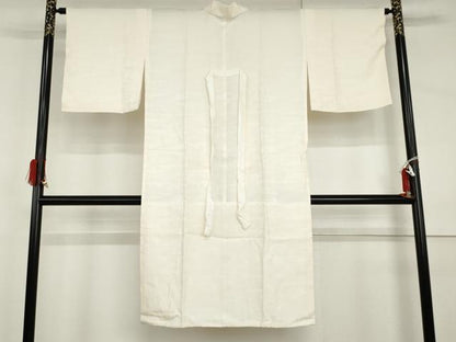 平和屋着物●長襦袢　無双仕立て　流水花地紋　正絹　逸品　AABI0046cs