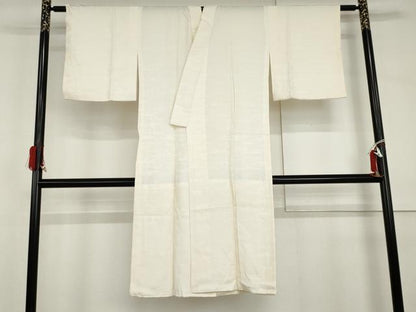 平和屋着物●長襦袢　無双仕立て　流水花地紋　正絹　逸品　AABI0046cs