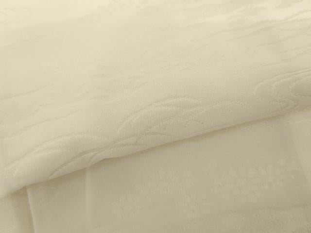 平和屋着物●長襦袢　無双仕立て　流水花地紋　正絹　逸品　AABI0046cs