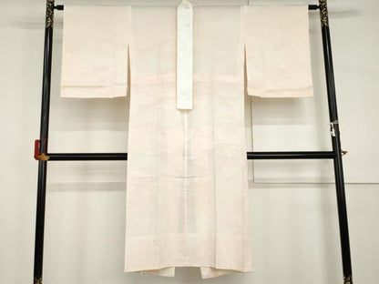 平和屋着物●長襦袢　無双仕立て　雲重ね地紋　正絹　逸品　AABI0047cs