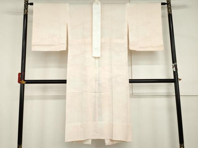 平和屋着物●長襦袢　無双仕立て　雲重ね地紋　正絹　逸品　AABI0047cs