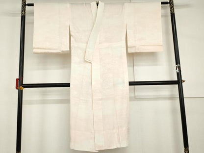 平和屋着物●長襦袢　無双仕立て　雲重ね地紋　正絹　逸品　AABI0047cs
