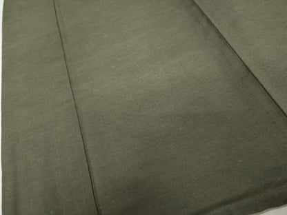 平和屋着物●上質な紬　色無地　青鈍色　正絹　逸品　AABI0052cs