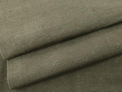 平和屋着物●上質な紬　色無地　青鈍色　正絹　逸品　AABI0052cs