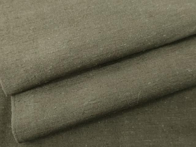 平和屋着物●上質な紬　色無地　青鈍色　正絹　逸品　AABI0052cs