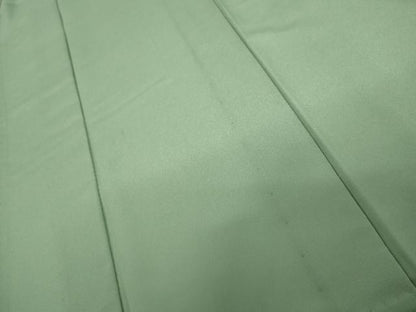 平和屋着物▽色無地　単衣　柳染色　洗える着物　AABI0061cs