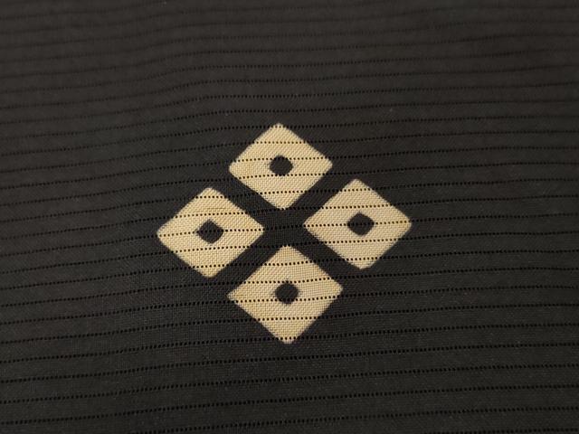 平和屋着物▽男性　黒紋付　羽織　スリーシーズン　春夏秋　塵除け　正絹　逸品　AABI0088cs