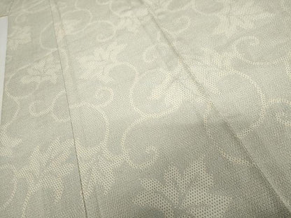 平和屋着物▽本塩沢　単衣　110亀甲　唐草文　正絹　逸品　AABI0090cs