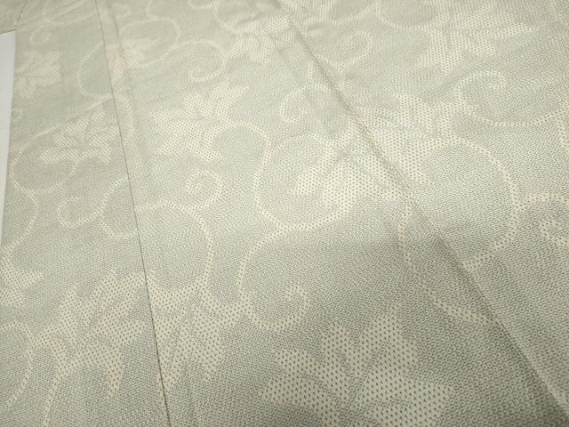 平和屋着物▽本塩沢　単衣　110亀甲　唐草文　正絹　逸品　AABI0090cs