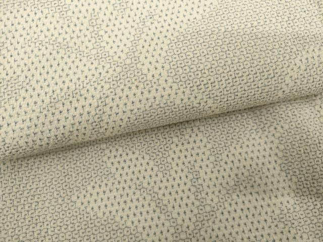 平和屋着物▽本塩沢　単衣　110亀甲　唐草文　正絹　逸品　AABI0090cs