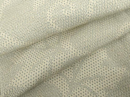 平和屋着物▽本塩沢　単衣　110亀甲　唐草文　正絹　逸品　AABI0090cs