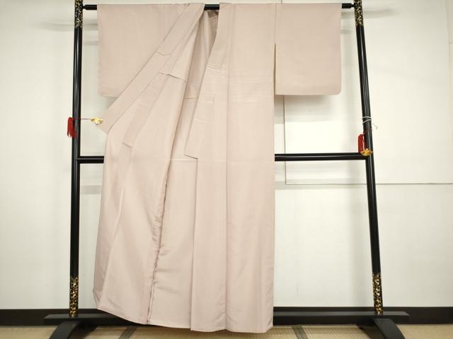 平和屋着物▽色無地　単衣　薄桜色　洗える着物　AABI0092cs